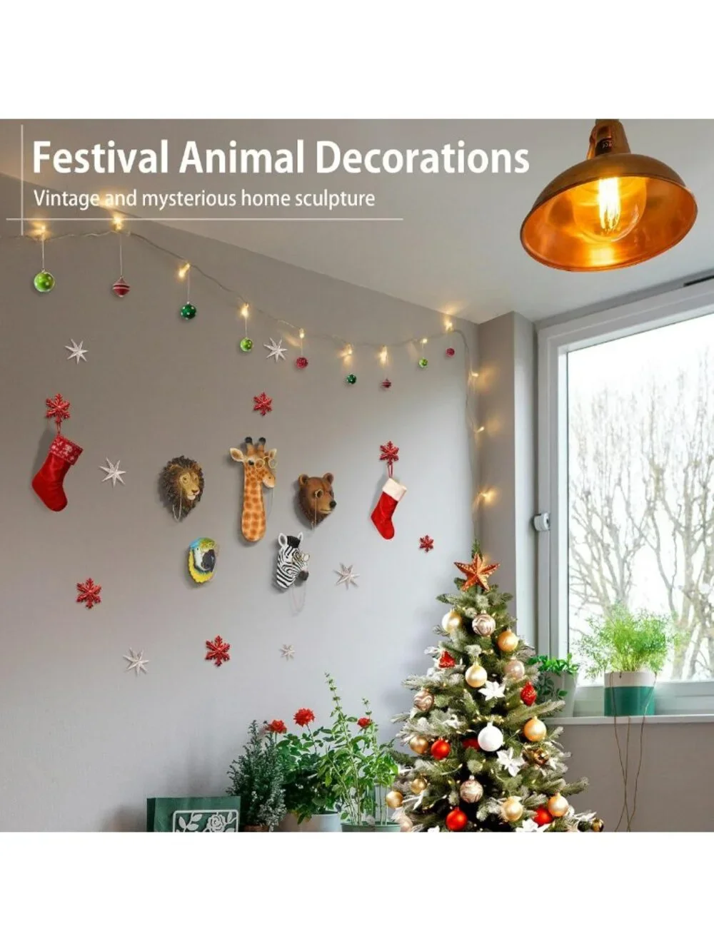 Colorful 3D Animal Head Wall Decor - Unique Zebra Sculpture for Home & Living